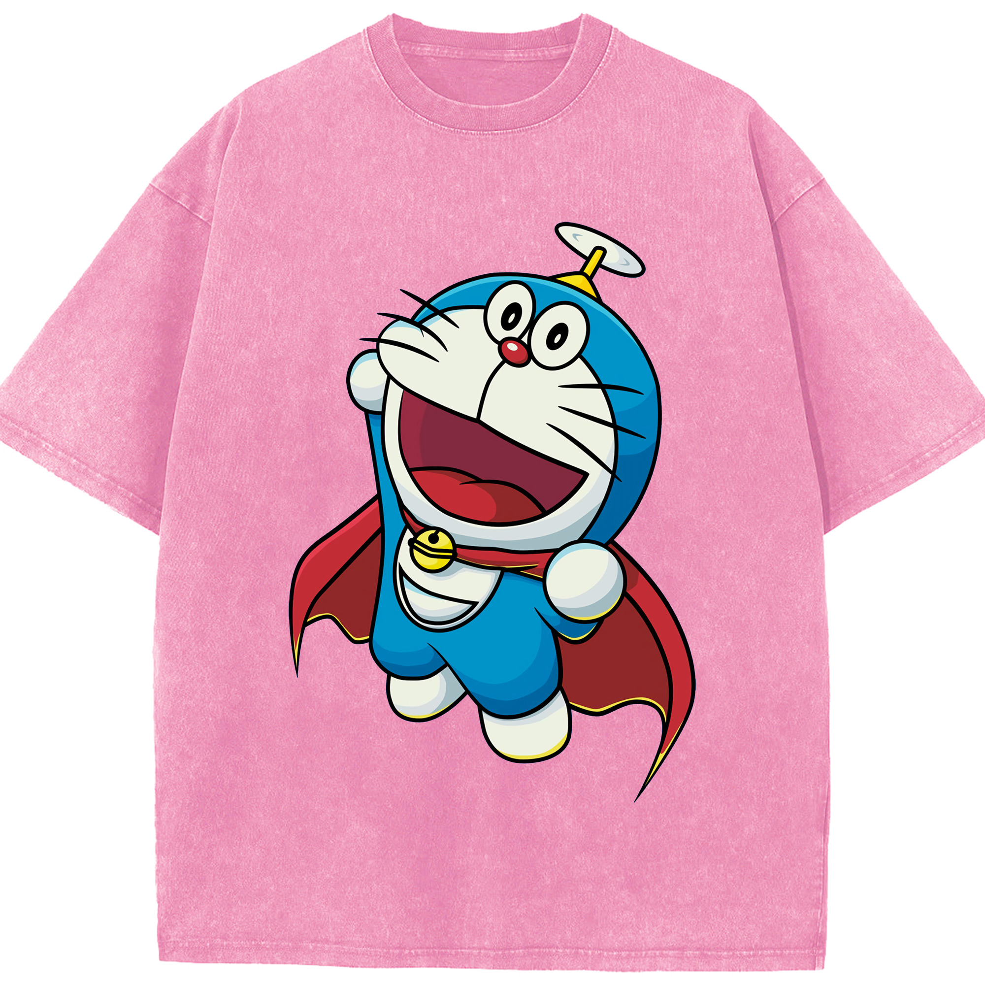 （画像用） ドラえもん Doraemon 綿100% ヴィンテージ風 半袖Tシャツ（フロントプリント）
